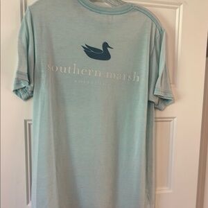 Southern Marsh Blue Casual Short Sleeve Tee